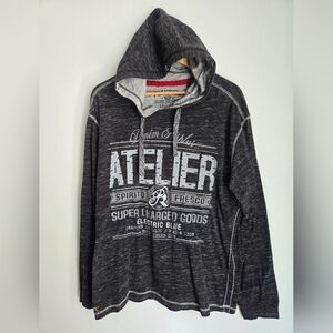 PROJEK RAW Men's Charcoal Gray Hoodie Shirt
